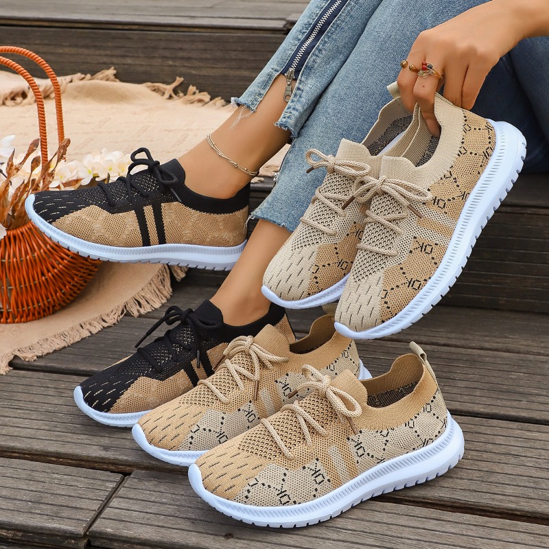 Knit Fabric Lace Up Sneakers - 2026 Nuove Sneakers da Donna con