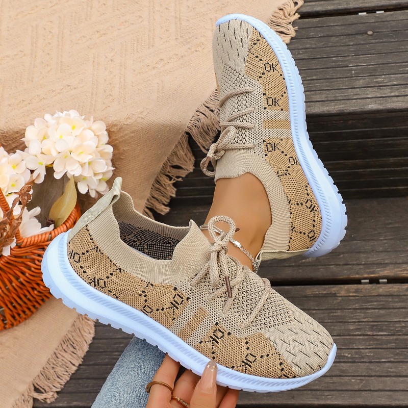 2026 Nuove Sneakers da Donna c - Knit Fabric Lace Up Sneakers recensione e prezzo